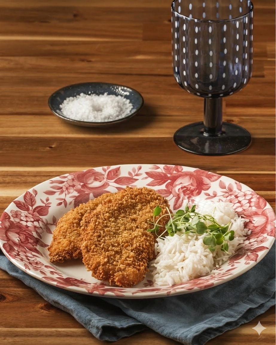 Chicken steaks with spinach sauce