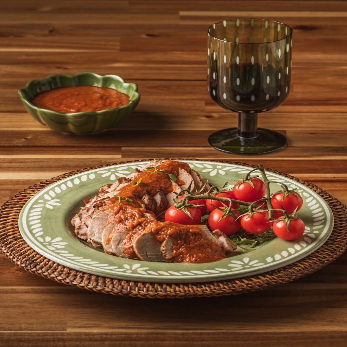 Pork tenderloin in its own sauce