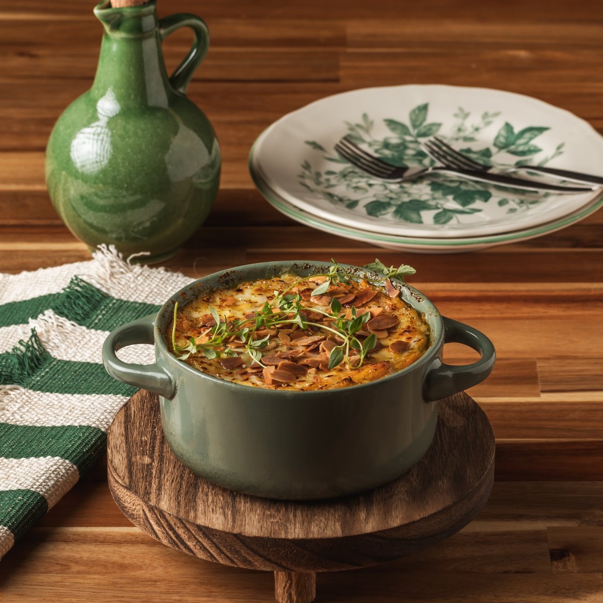 Bacalhau espiritual com lascas de amêndoas