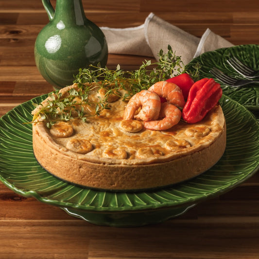 Torta de moqueca de camarão